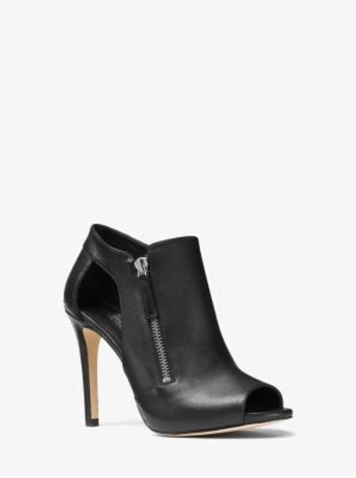 clara peep toe leather pumps by michael kors